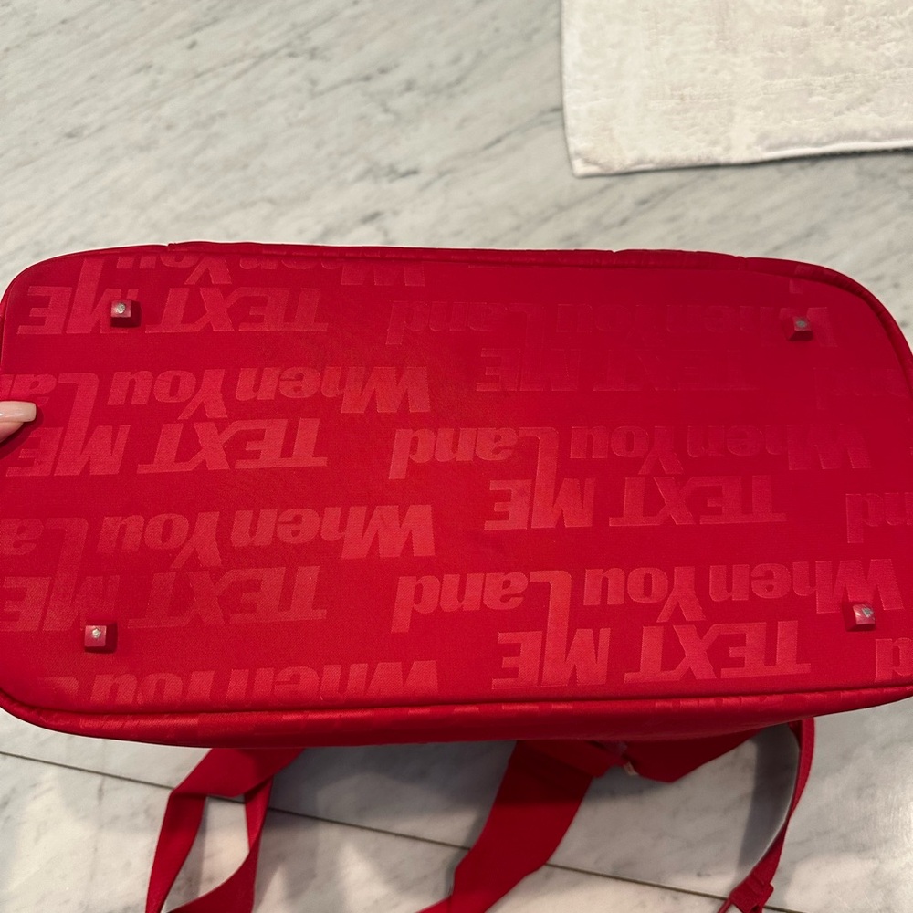 Red mini weekender by Beis - Text Me When You Land - Picture 7 of 7
